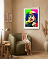 David Coverdale English Classic Rock WPAP framed in a tender room thumbnail
