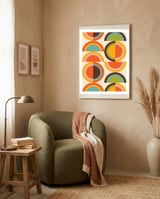 Bauhaus Geometric Rainbow framed in a tender room thumbnail