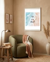 Life's a beach, enjoy the waves 🌊 framed in a tender room thumbnail