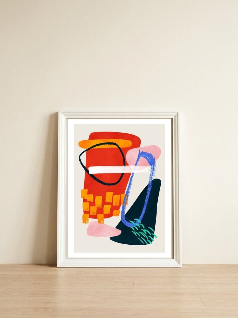 Mura — framed, leaning against the wall