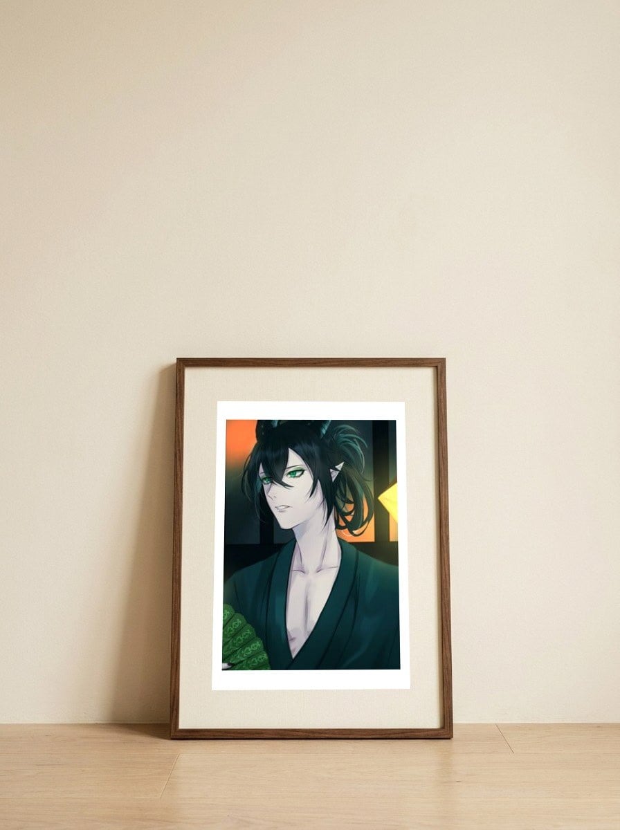 110 — framed, leaning against the wall