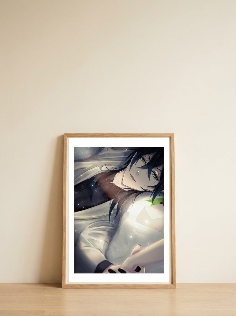 112 — framed, leaning against the wall