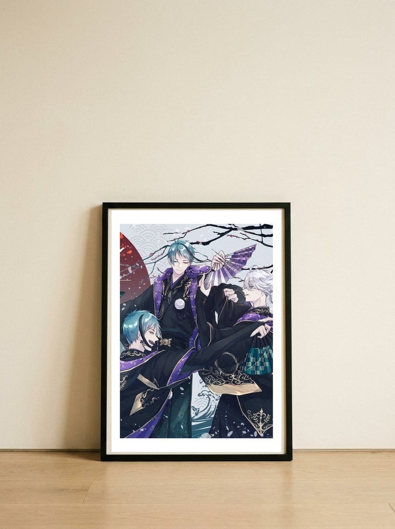 117 — framed, leaning against the wall