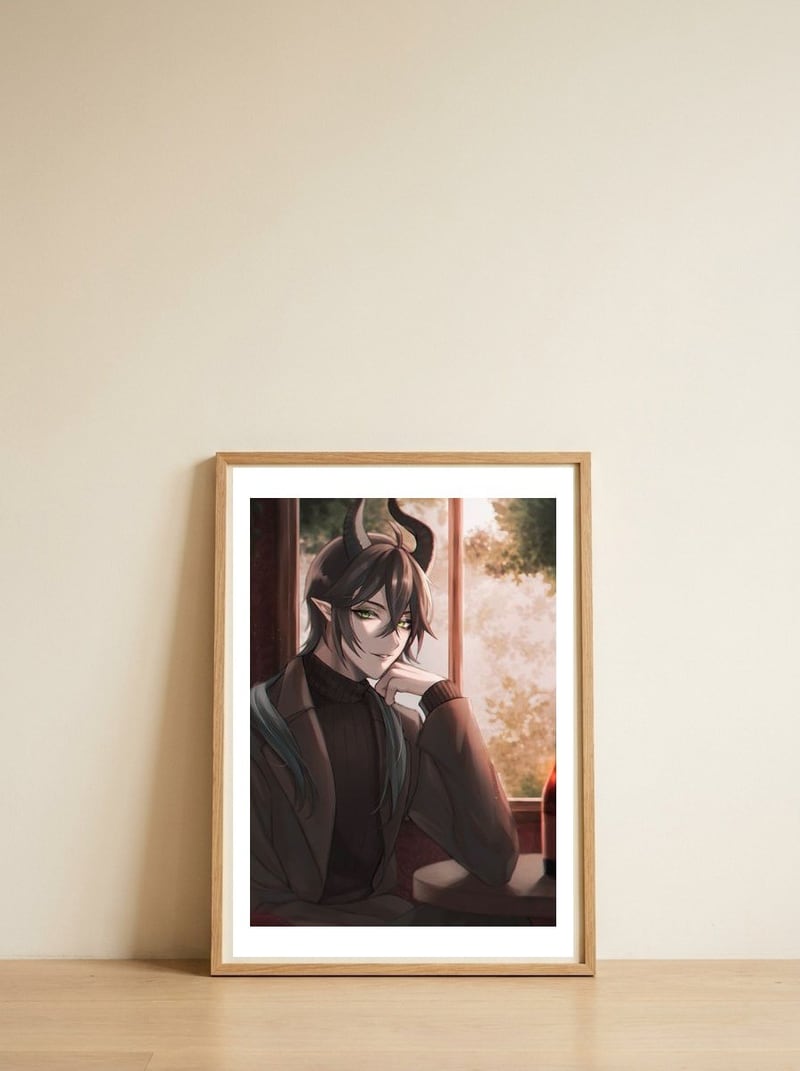 118 — framed, leaning against the wall