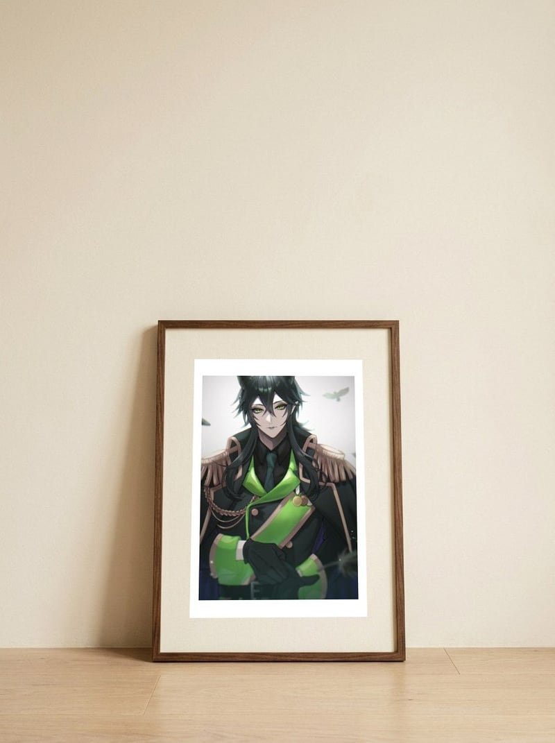 122 — framed, leaning against the wall
