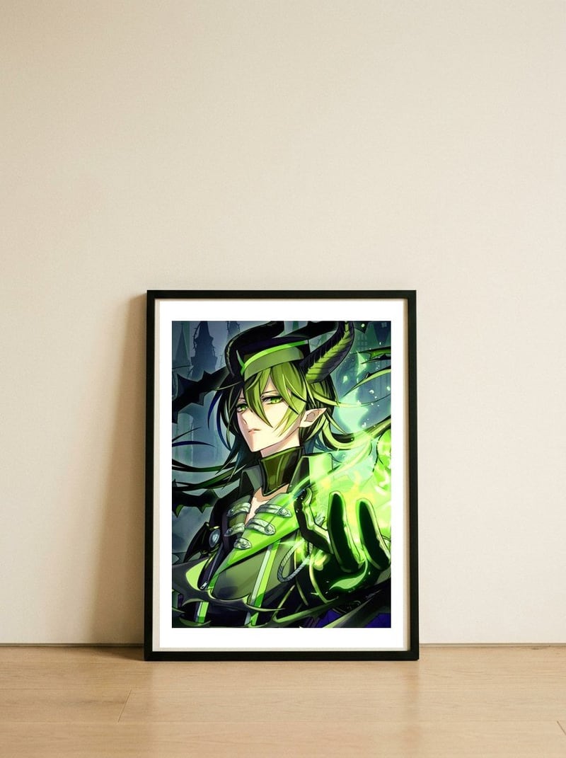 123 — framed, leaning against the wall
