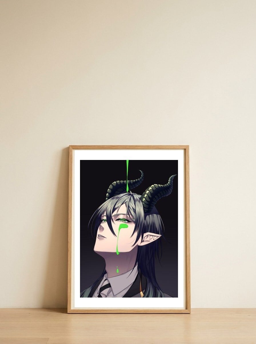 124 — framed, leaning against the wall
