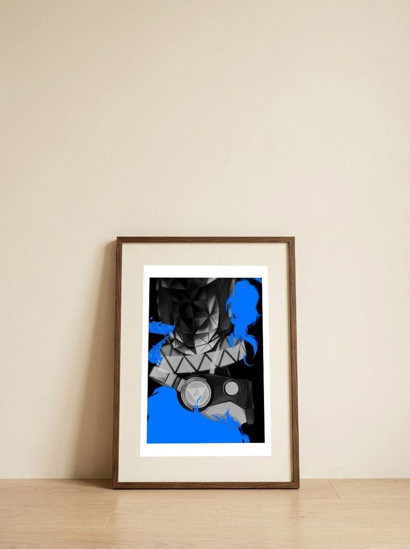 125 — framed, leaning against the wall