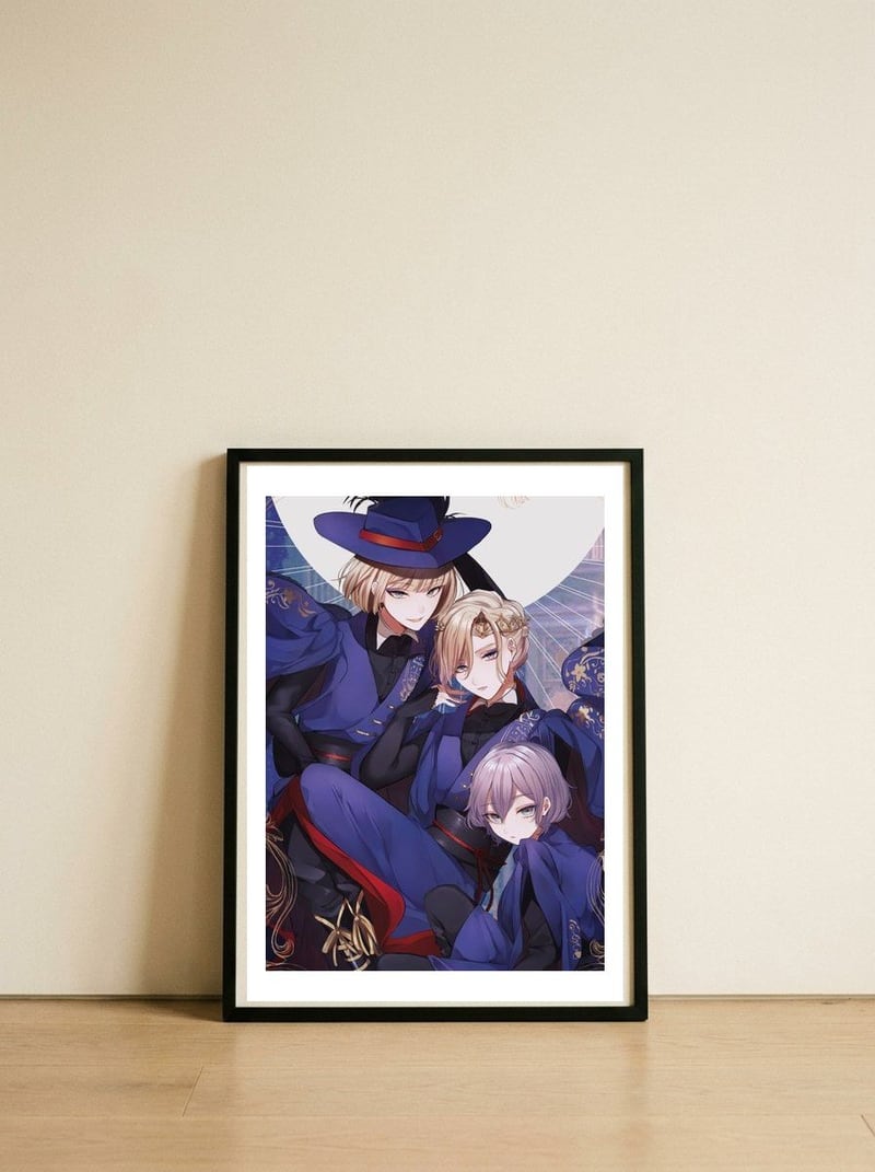 129 — framed, leaning against the wall