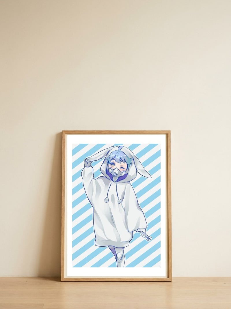 130 — framed, leaning against the wall