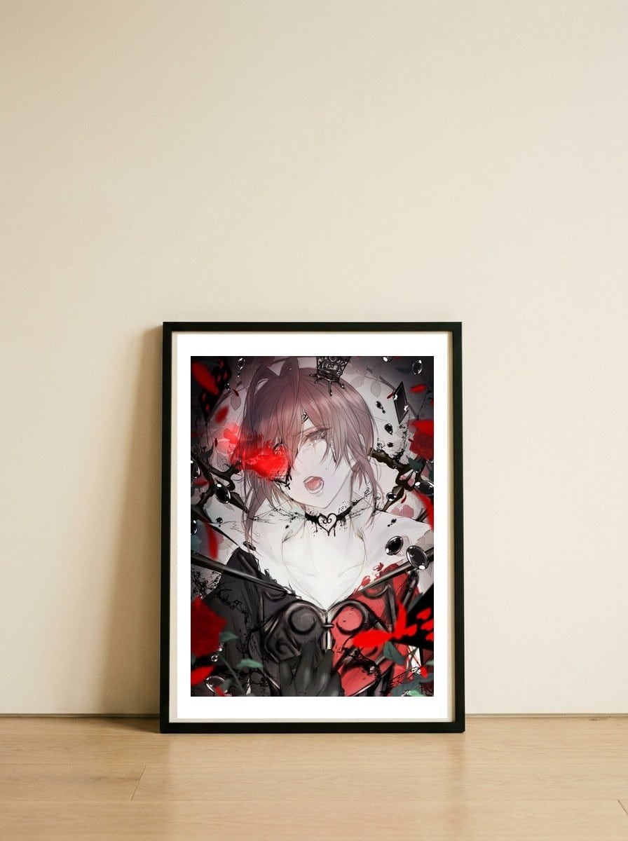 132 — framed, leaning against the wall