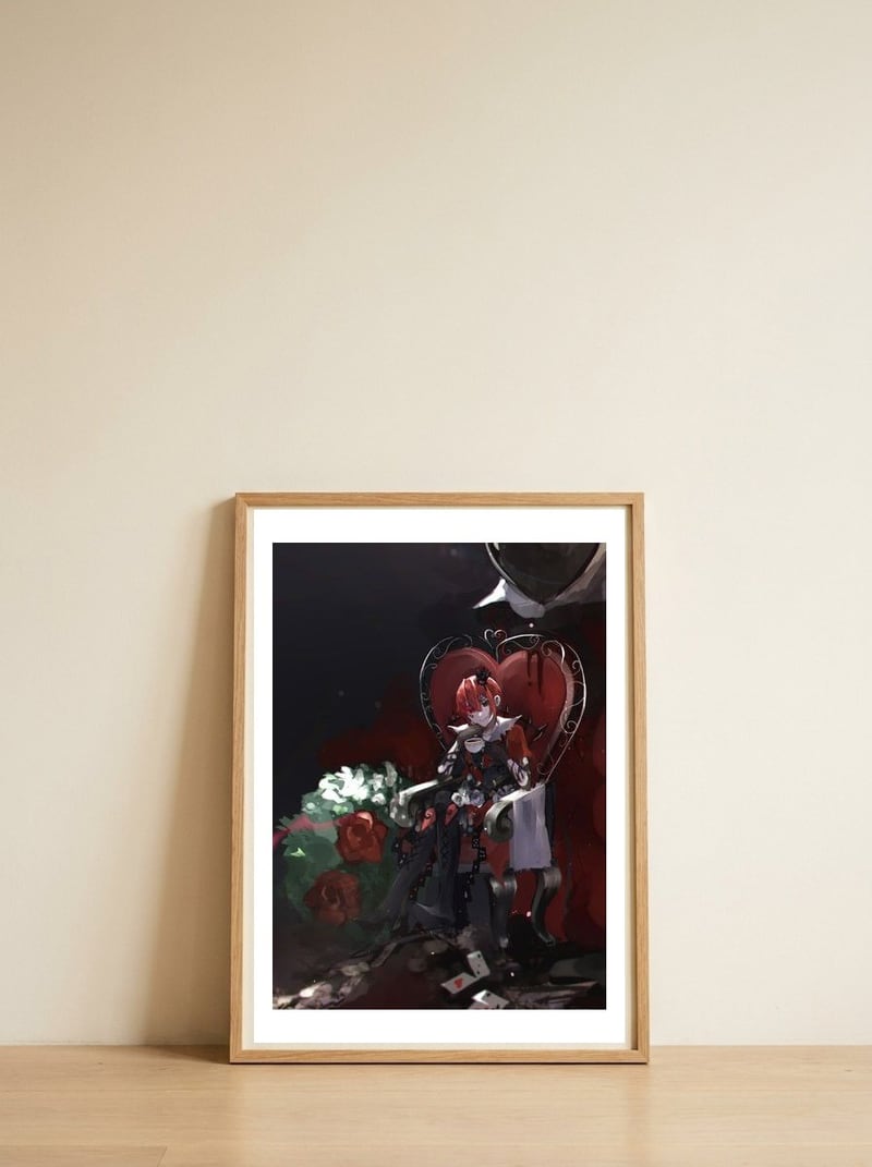 136 — framed, leaning against the wall