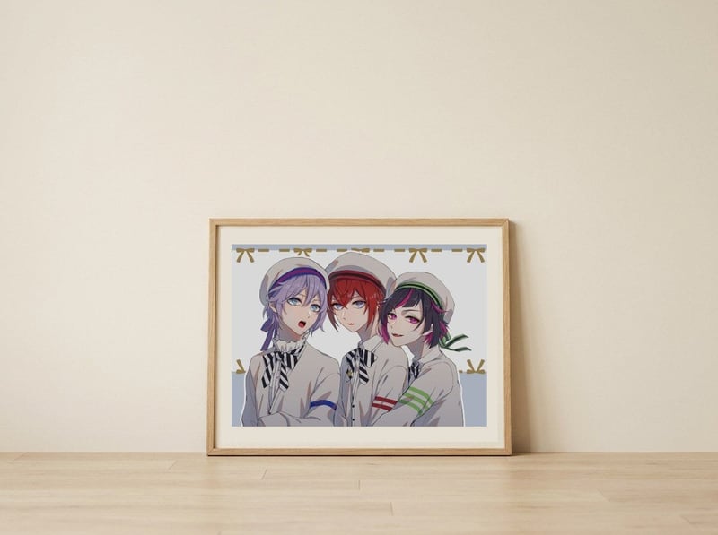 244 — framed, leaning against the wall