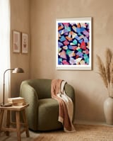 Geometric Squares Collage framed in a tender room thumbnail