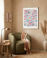 Colorful Flower Petals framed in a tender room thumbnail