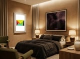 Geometric Shapes No. 31 -  yellow, orange & green framed in a luxurious room thumbnail