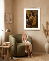 Sebastián Martínez / 'Saint Joseph with the Christ Child'. Ca. 1650. Oil on canvas. framed in a tender room thumbnail