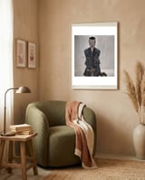 'Portrait of the Publisher Eduard Kosmack', 1910, Oil on canvas. EGON SCHIELE. framed in a tender room thumbnail