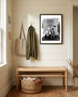 OLIVER HARDY and STAN LAUREL in PACK UP YOUR TROUBLES (1932), directed by GEORGE MARSHALL. framed in a relaxed room thumbnail