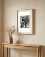 CHARLIE CHAPLIN and JACKIE COOGAN in THE KID (1921), directed by CHARLIE CHAPLIN. framed in a welcoming room thumbnail