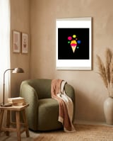 Colorful Icecream framed in a tender room thumbnail