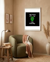 Friendly Alien  framed in a tender room thumbnail