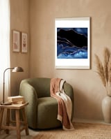 Navy & Rose Gold Agate Texture 14 framed in a tender room thumbnail