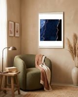 Navy & Rose Gold Agate Texture 15  framed in a tender room thumbnail