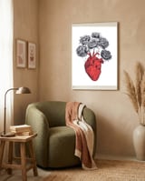 Heart With Peonies framed in a tender room thumbnail