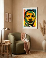 Martin Luther King Jr Abstract Art framed in a tender room thumbnail