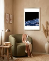 Navy & Rose Gold Agate Texture 17  framed in a tender room thumbnail