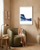 Navy & Rose Gold Agate Texture 19 framed in a tender room thumbnail