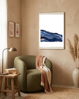 Navy & Rose Gold Agate Texture 20 framed in a tender room thumbnail