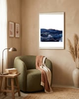 Navy & Rose Gold Agate Texture 21 framed in a tender room thumbnail