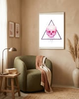 Skull In Triangle framed in a tender room thumbnail