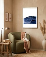 Navy & Rose Gold Agate Texture 24  framed in a tender room thumbnail