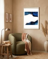 Navy & Rose Gold Agate Texture 25 framed in a tender room thumbnail