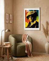 Jane Addams Colorful Abstract Art framed in a tender room thumbnail