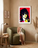 Izzy Stradlin Guitarist Pop Art WPAP framed in a tender room thumbnail