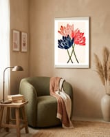 Three Blossoms framed in a tender room thumbnail