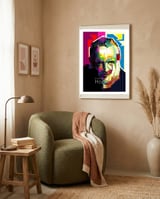 Sir Anthony Hopkins Pop Art WPAP framed in a tender room thumbnail