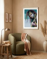 Max cavalera Pop Art WPAP framed in a tender room thumbnail