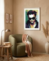 Bono Pop Art WPAP framed in a tender room thumbnail
