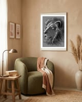 Sketch Lion framed in a tender room thumbnail
