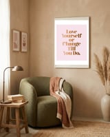 Love Yourself framed in a tender room thumbnail