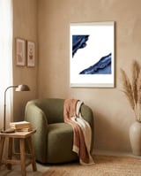 Navy & Rose Gold Agate Texture 27 framed in a tender room thumbnail
