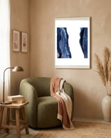 Navy & Rose Gold Agate Texture 28  framed in a tender room thumbnail