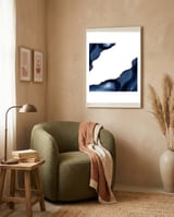 Navy & Rose Gold Agate Texture 30  framed in a tender room thumbnail