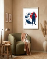The Wave samurai framed in a tender room thumbnail