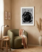 Circle of T-Rex framed in a tender room thumbnail